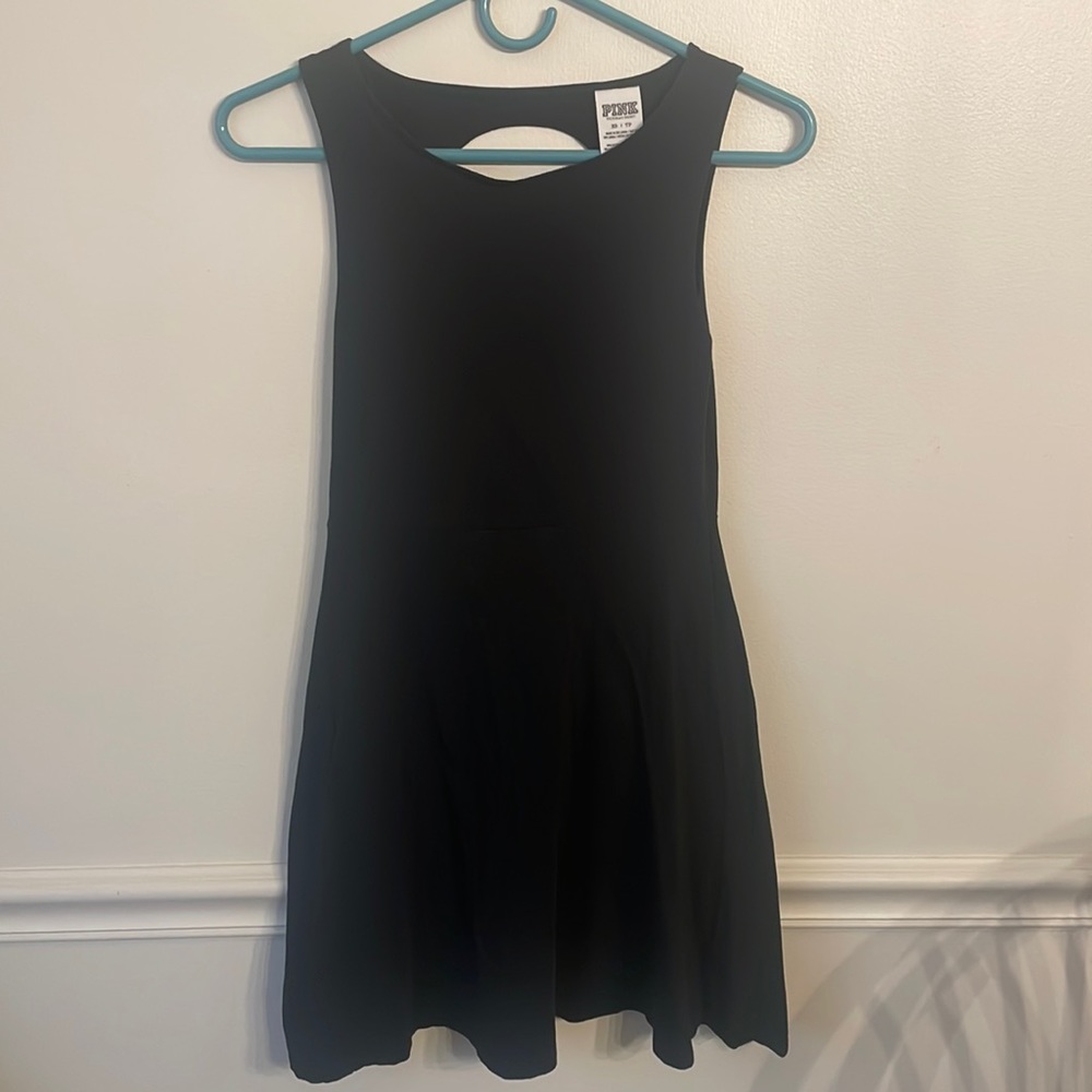 PINK Cut out back little black dress